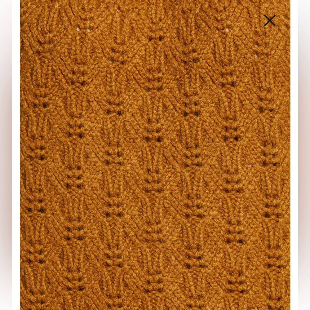 Madewell Women’s Pointelle Stitch Mix Mock Neck Sweater in Dried Cedar Brown -S - Picture 7 of 12